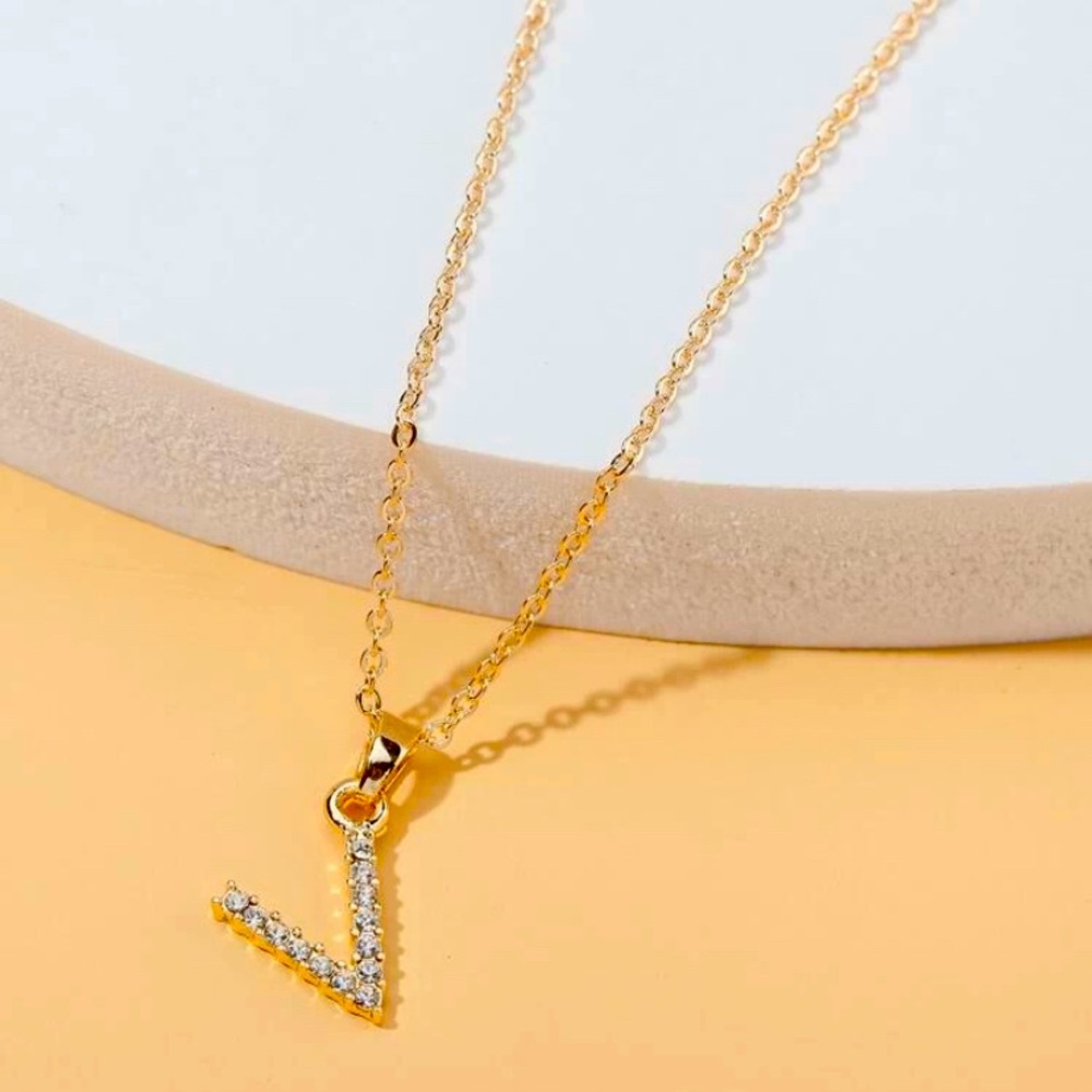 Letter V necklace